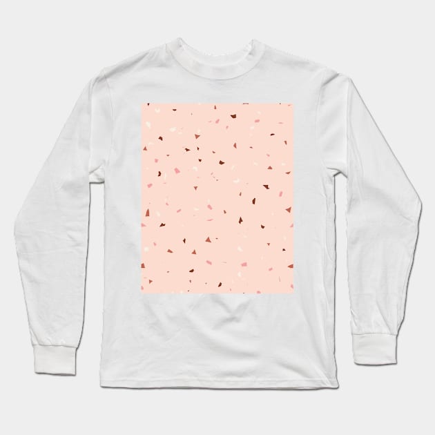 Terrazzo Pattern II Long Sleeve T-Shirt by NJORDUR